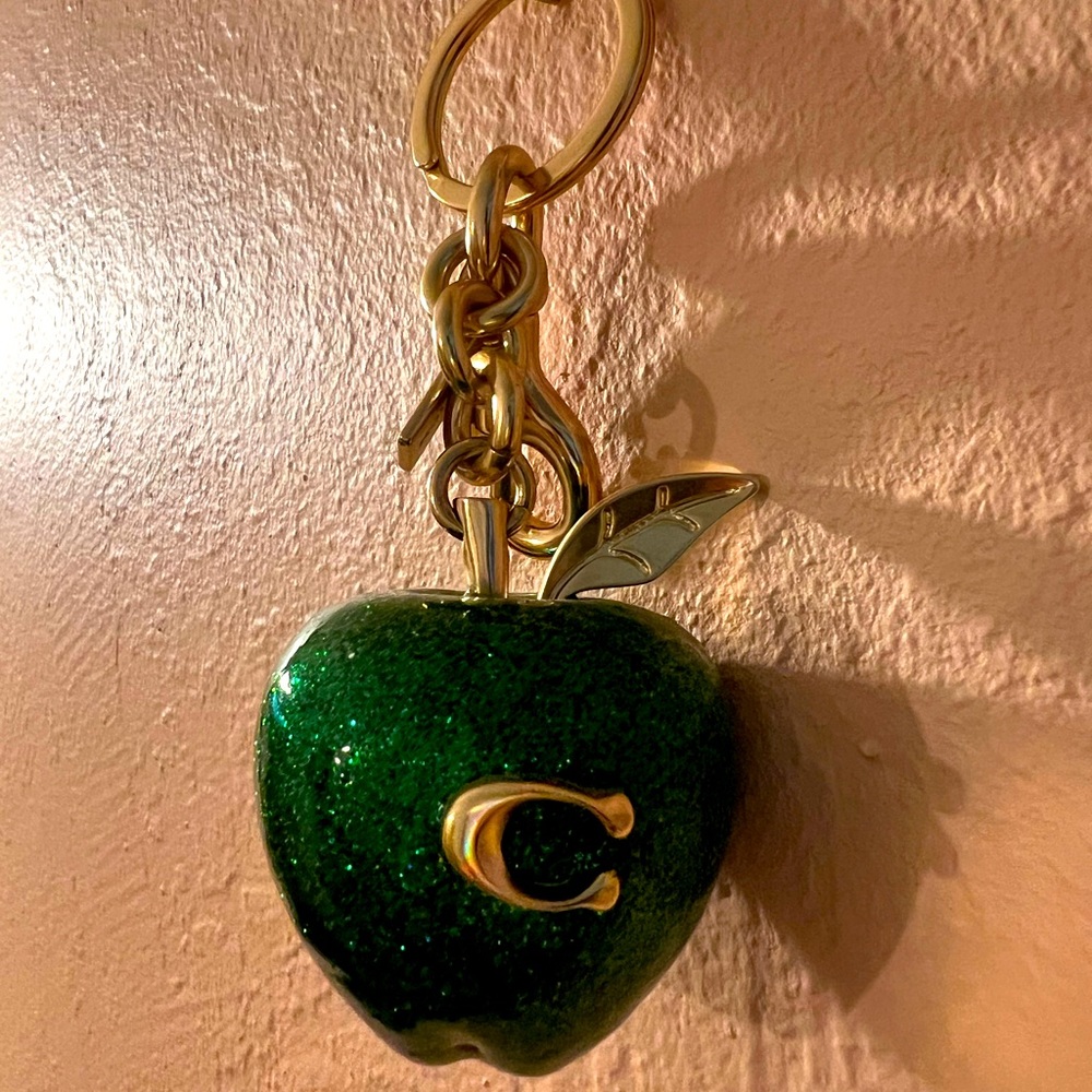 Green apple coach keychain